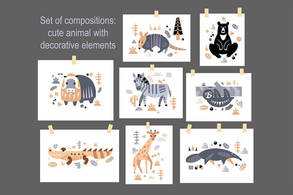 Sunny Animals: Map & Poster Creator, an Animal Illustration by ArtyCats (Photo 5 of 17)