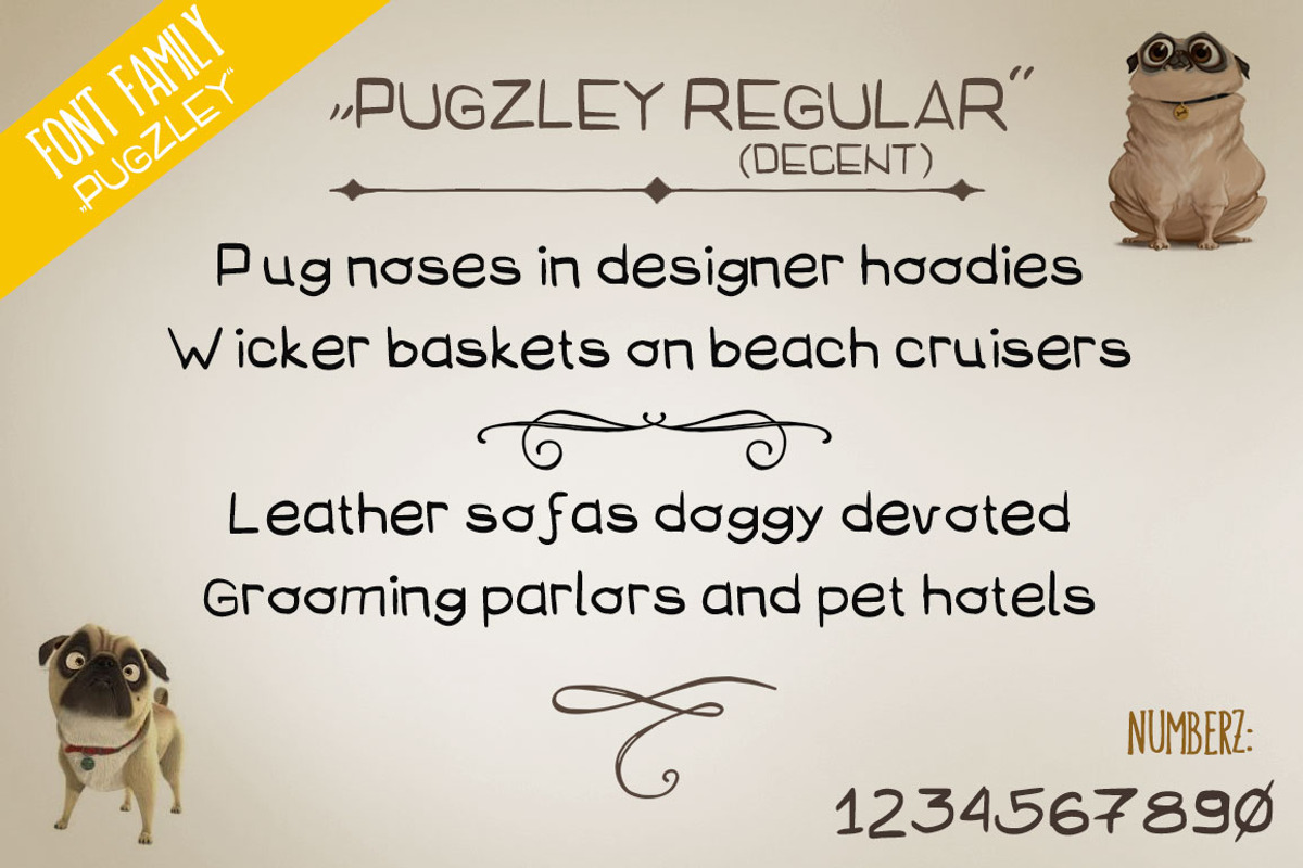 11 Handmade Font Family "Pugzley" preview 4