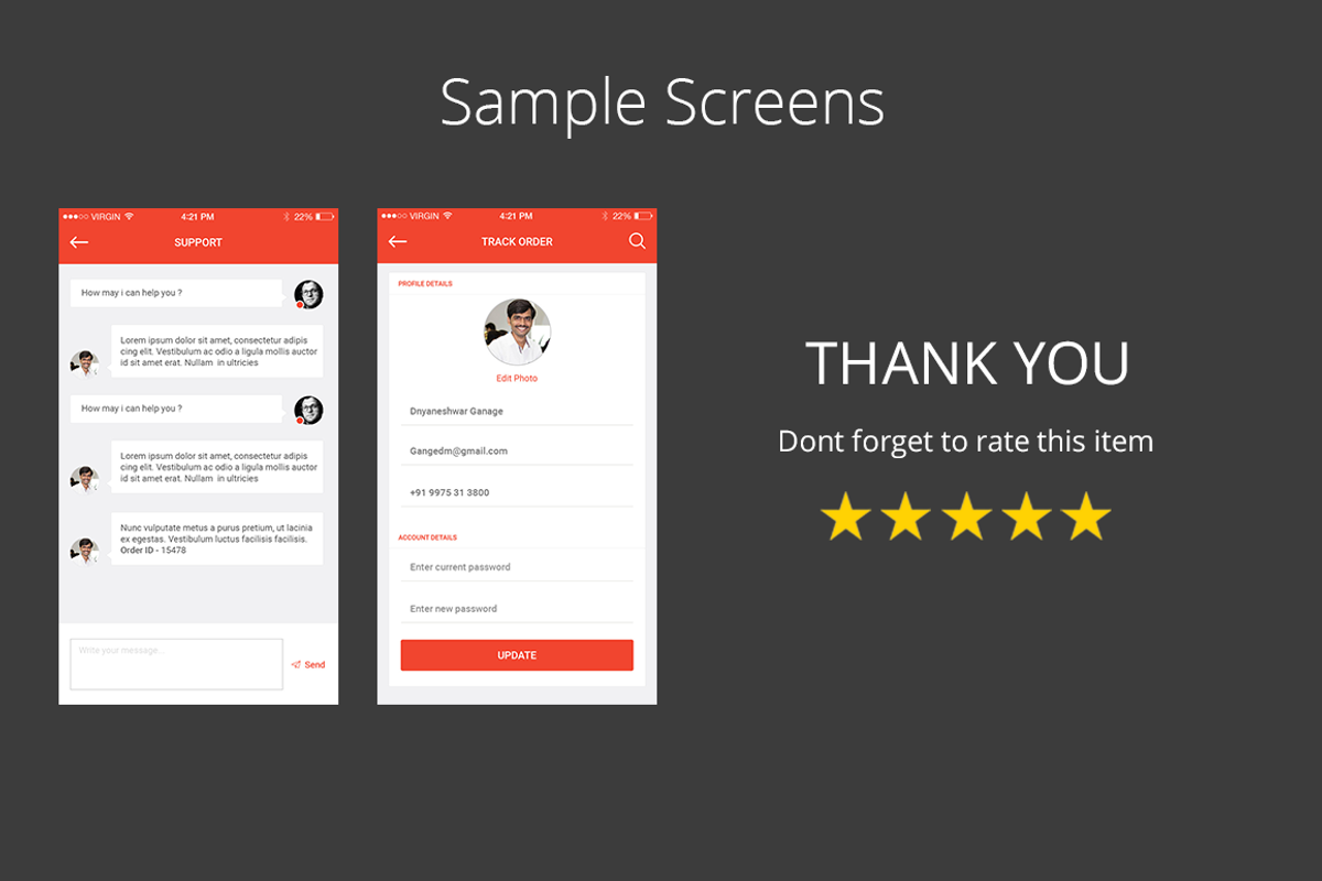 Food App UI Kit, an UI Kit Template by Themeclues (Photo 6 of 6)