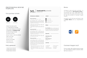 Resume compatible with Word & Pages, a Resume Template by GraphicFlava (Thumbnail 1 of 8)