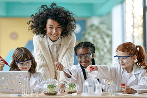 Children conducting science, a School & Education Photo by 7DesignLab