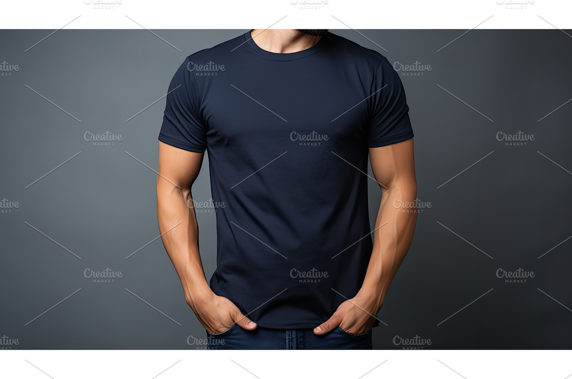 clothing navy tshirt ai generated, a Beauty & Fashion Photo by pikepicture