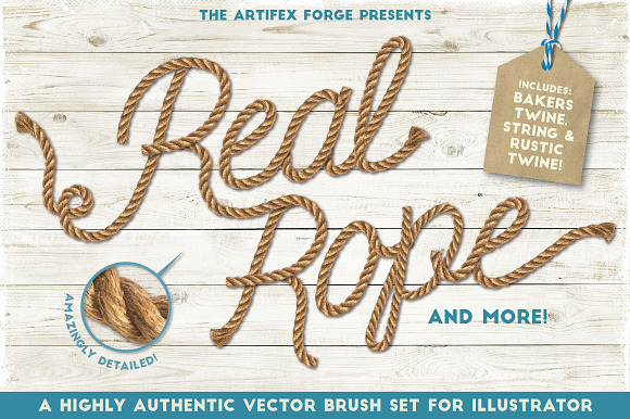 Real Rope - Illustrator Brushes preview 8