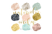watercolor circles clipart, a Graphic by Freshmint Paperie (Thumbnail 1 of 2)
