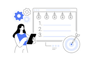 SMART goal setting isolated cartoon, an Education Illustration by Visual Generation