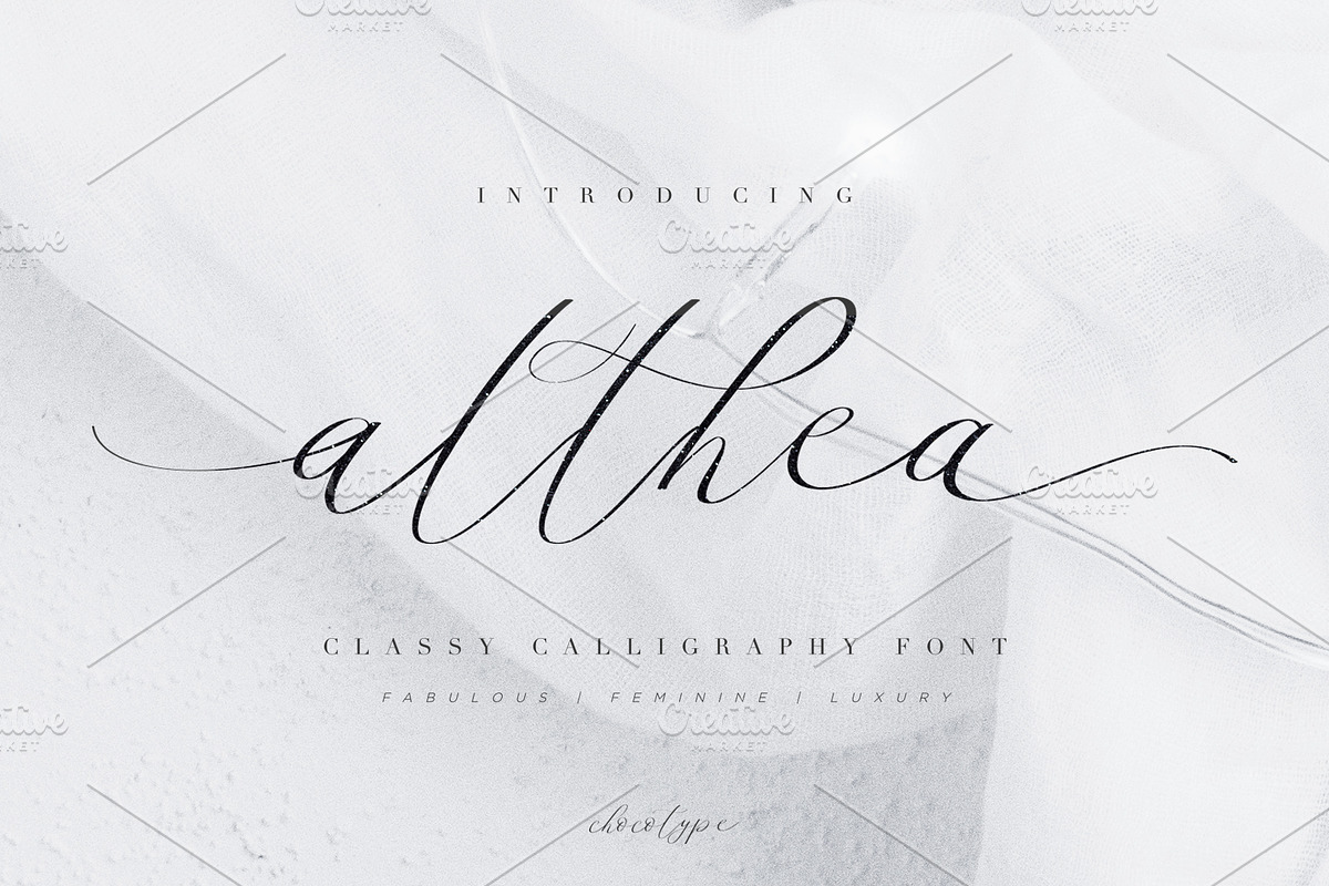 Althea Script, a Script Font by Chocotype Std | Creative Market