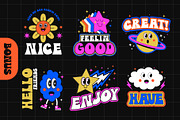 GROOVES RETRO FONT, a Handwritten Font by KengGraphic (Thumbnail 4 of 9)
