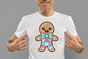 Christmas Gingerbread Man Patchwork, an Illustration by Designworld (Thumbnail 3 of 5)