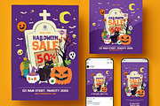 Halloween Sale Flyer, a Flyer Template by Creativestoree (Thumbnail 1 of 5)