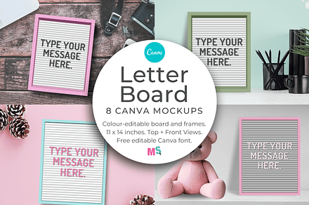 Letter Board Mockup for Canva 11x14, a Mockup by Mockup Scene