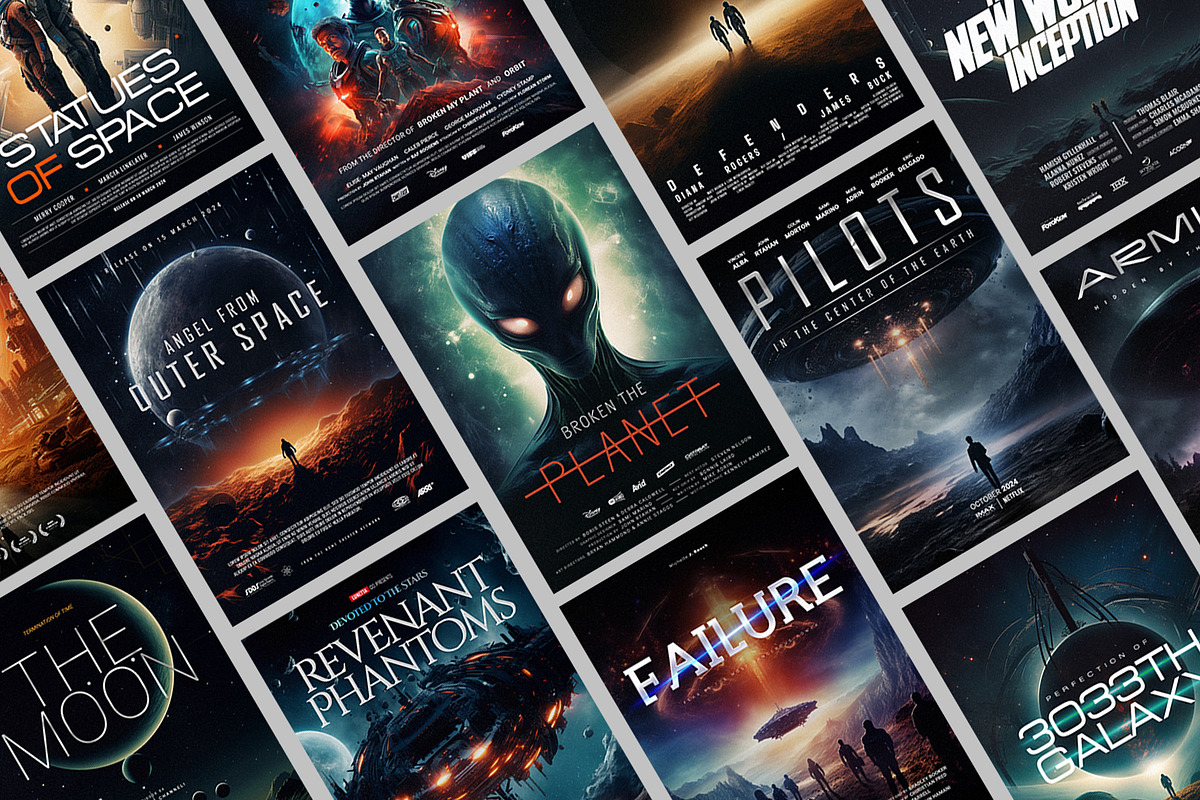 Science Fiction Movie Posters, a Templates & Theme by Pixflow (Photo 1 of 7)