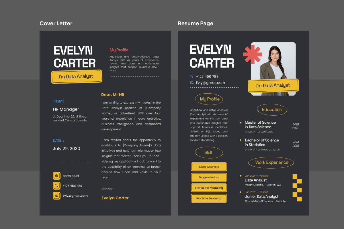 Modern Resume Layout for Startup Job preview 2