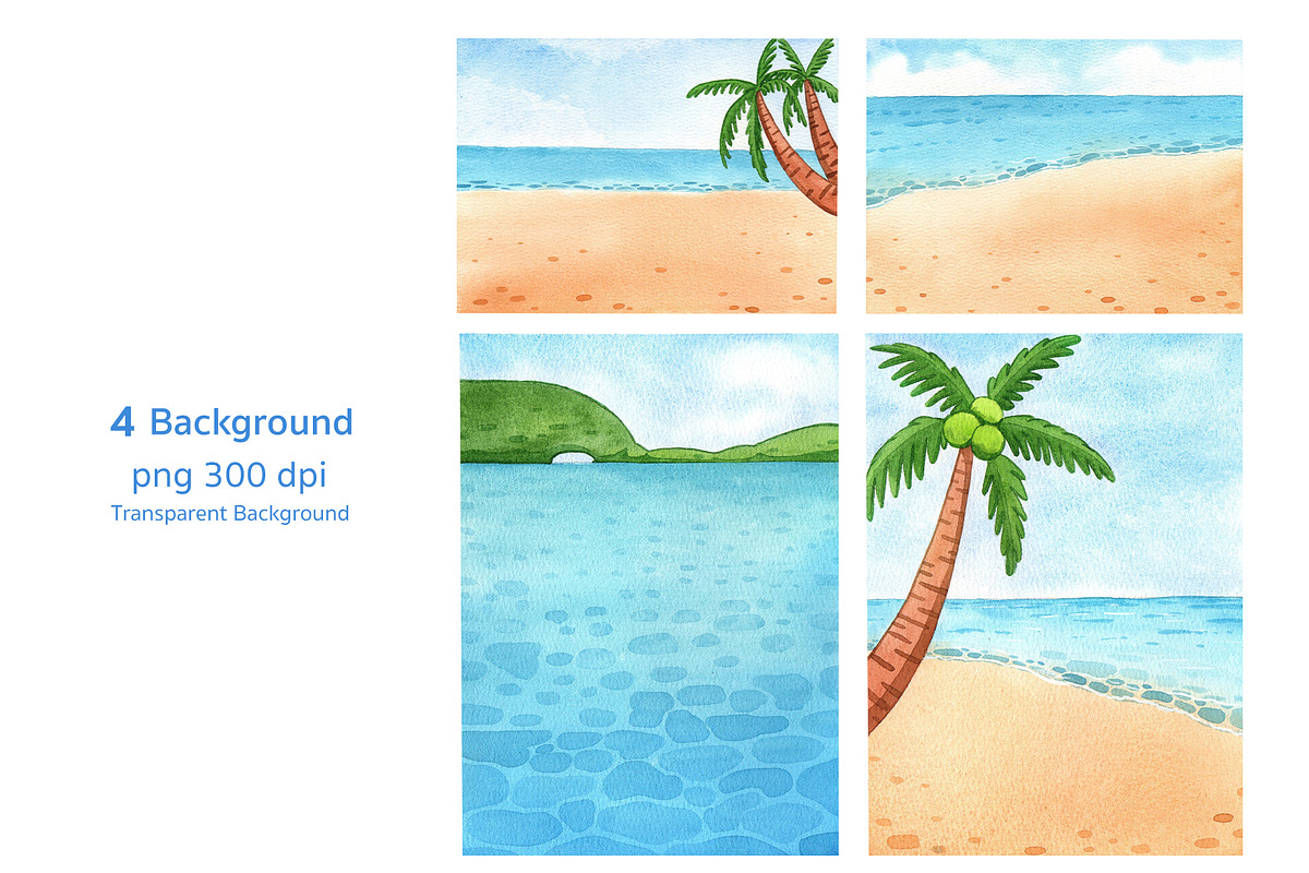 Kids Playing on the beach Watercolor, a Person Illustration by CreativeValuation (Photo 3 of 15)