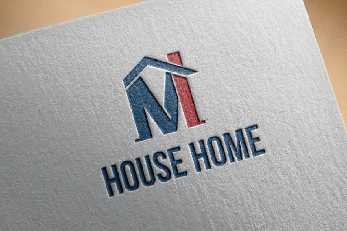 M - MI Letter House Home Logo