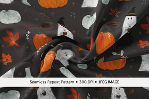 The Little Ghosts Halloween Seamless