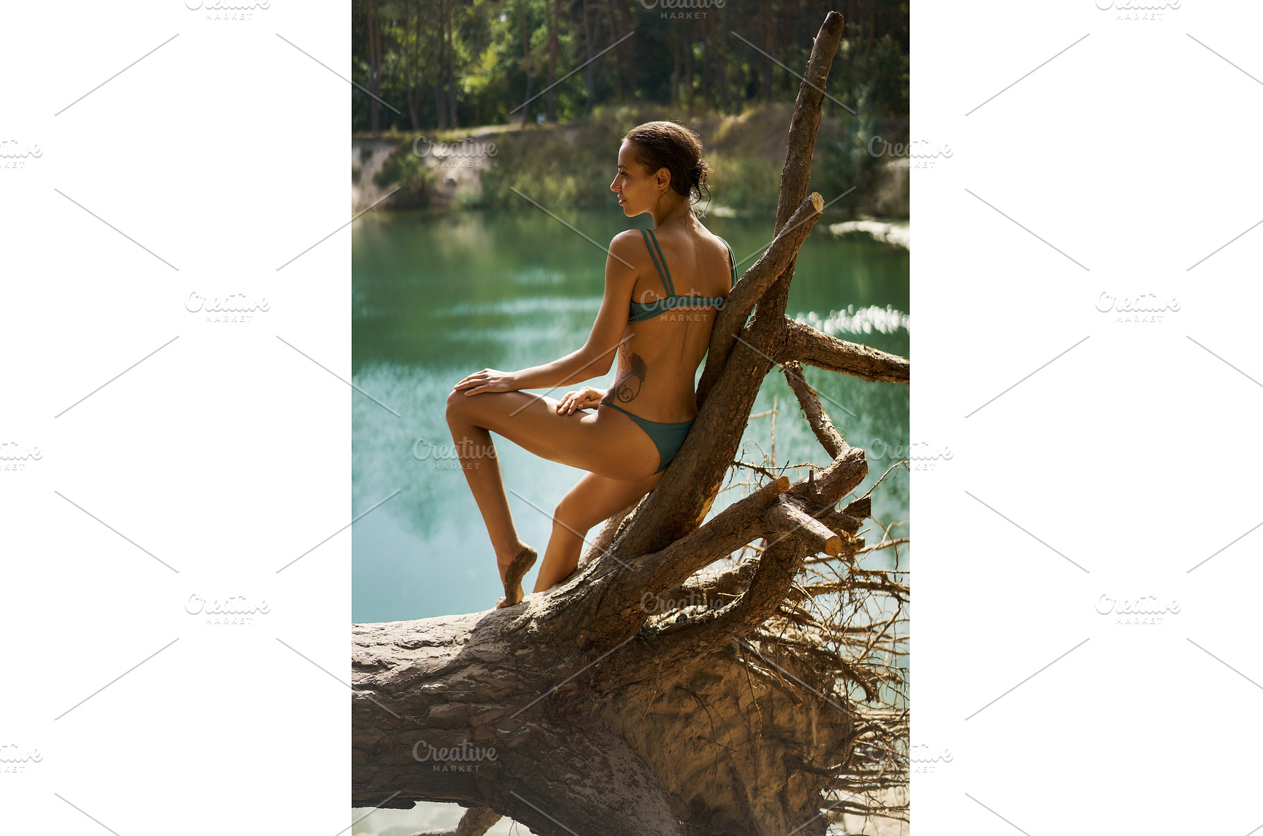 Suntan Bikini Model Relaxing by the, a Nature Photo by vitaliymateha photography