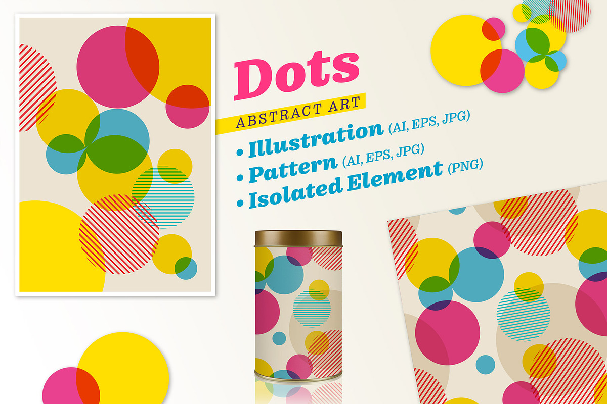 Dots Abstract Illustration & Pattern, a Pattern Graphic by Pia Kolle (Photo 1 of 7)