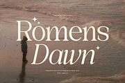 Romens Dawn - Retro Serif Font, a Serif Font by Flawless And Co (Thumbnail 1 of 10)