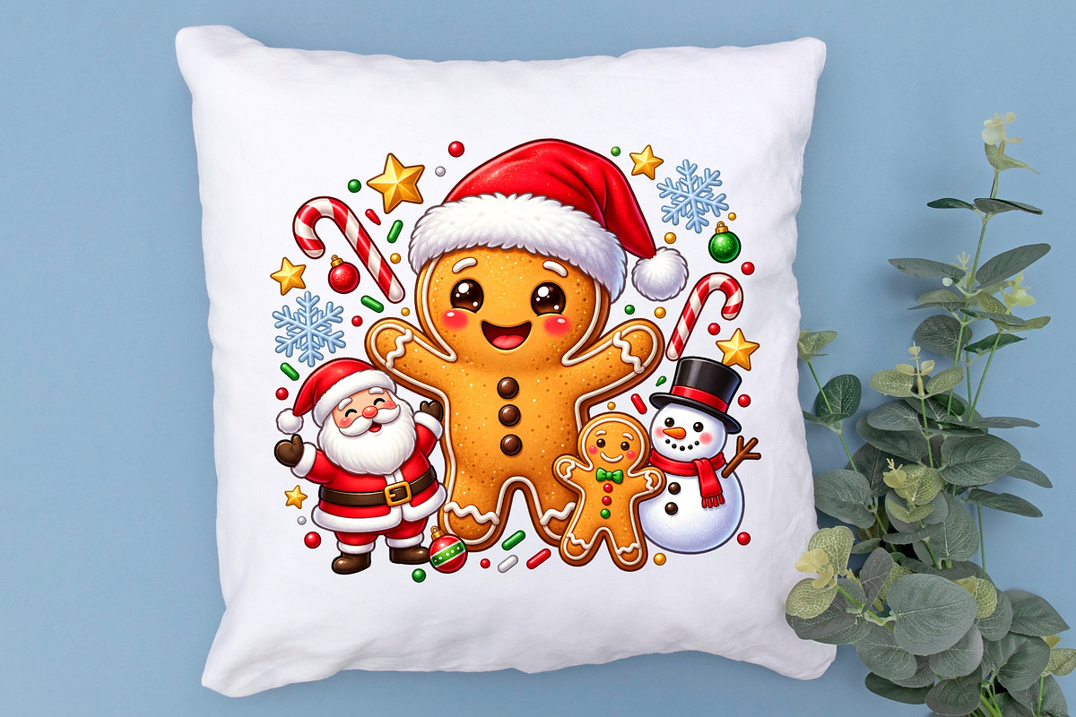 Cute Gingerbread Santa Christmas PNG, an Object Graphic by Zahyl Studio (Photo 7 of 7)