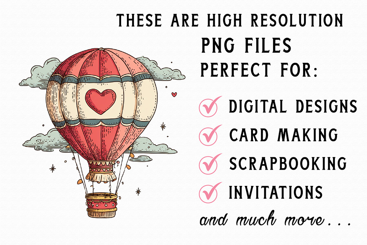 Whimsical Dreamy Valentine Clipart, an Illustration by Libby Wishes (Photo 3 of 6)