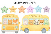 Back to School Kawaii Clipart, an Illustration by PassionPNGcreation (Thumbnail 3 of 8)
