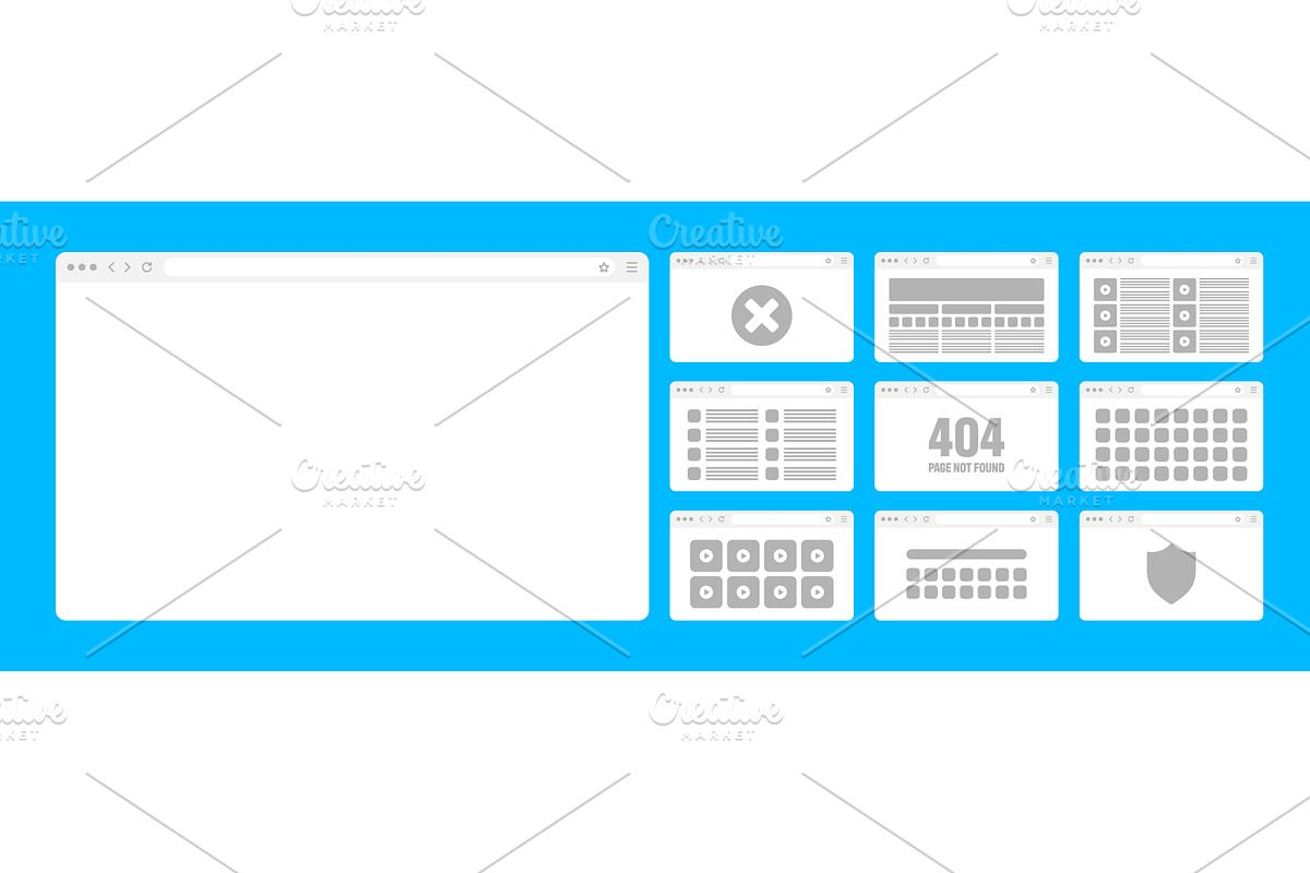 Web browser window, pages layout, a Technology Illustration by 32pixels