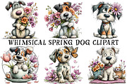 Whimsical Spring Dog Clipart, an Illustration by OK Design (Thumbnail 2 of 6)