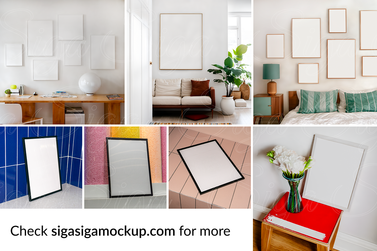 Poster Mockups 6PSD Set Madrid, a Poster Template by SigaSigaMockup (Photo 4 of 4)