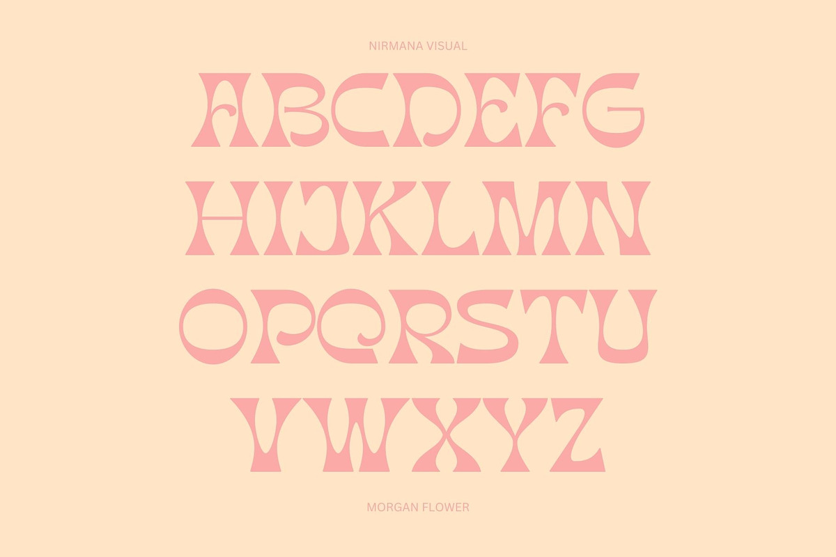 Morgan Flower - Retro Psychedelic, a Font by Nirmana Visual (Photo 5 of 11)