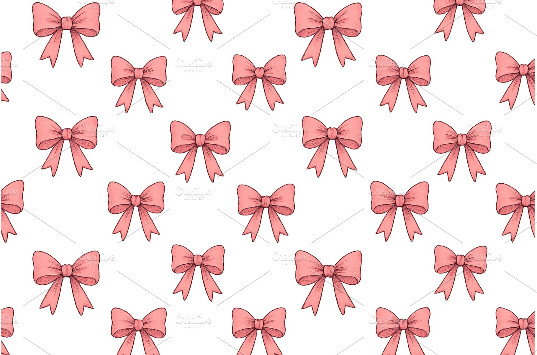 Pattern featuring pink bows on a, an Arts & Entertainment Photo by ZinetroN