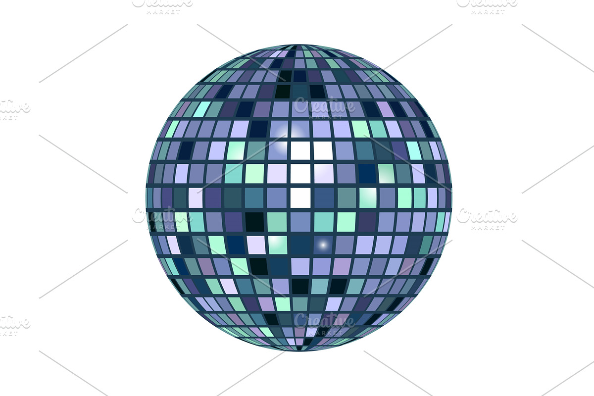 Shiny disco ball halftone, an Illustration by Things for designers