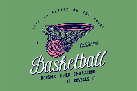 Basketball hoop, a Sport Illustration by hand draw
