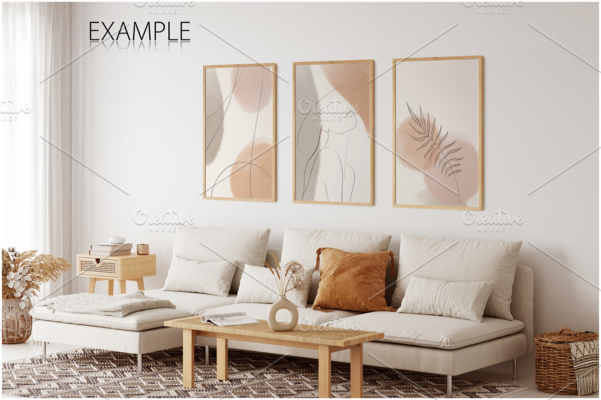 Frame & Wall Mockup Bundle - 7, a Print Template by Yuri-U (Photo 12 of 27)