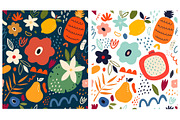 Fresh seamless patterns + posters, a Decorative Illustration by MoleskoStudio (Thumbnail 20 of 21)