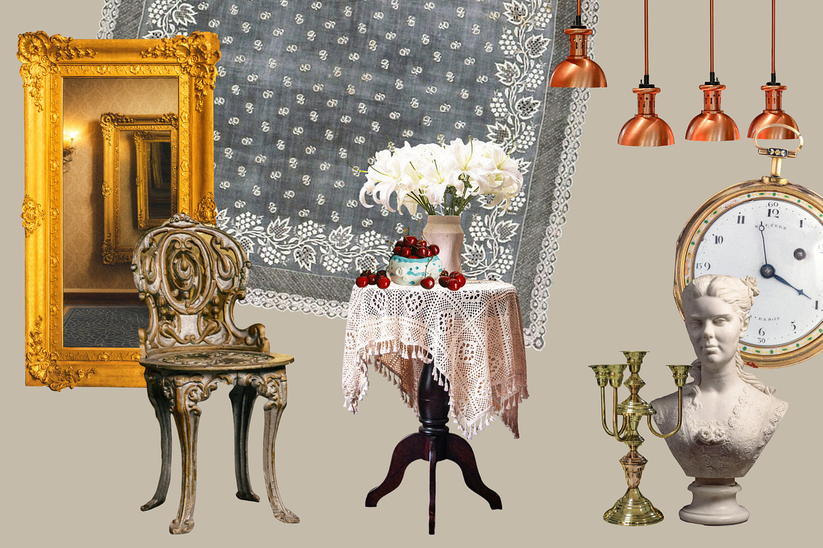 VINTAGE Tea Room Collage, an Object Graphic by Anzhelika (Photo 10 of 11)