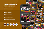 Black Friday Sale Social Media Post, a Social Media Template by twinstd (Thumbnail 1 of 3)