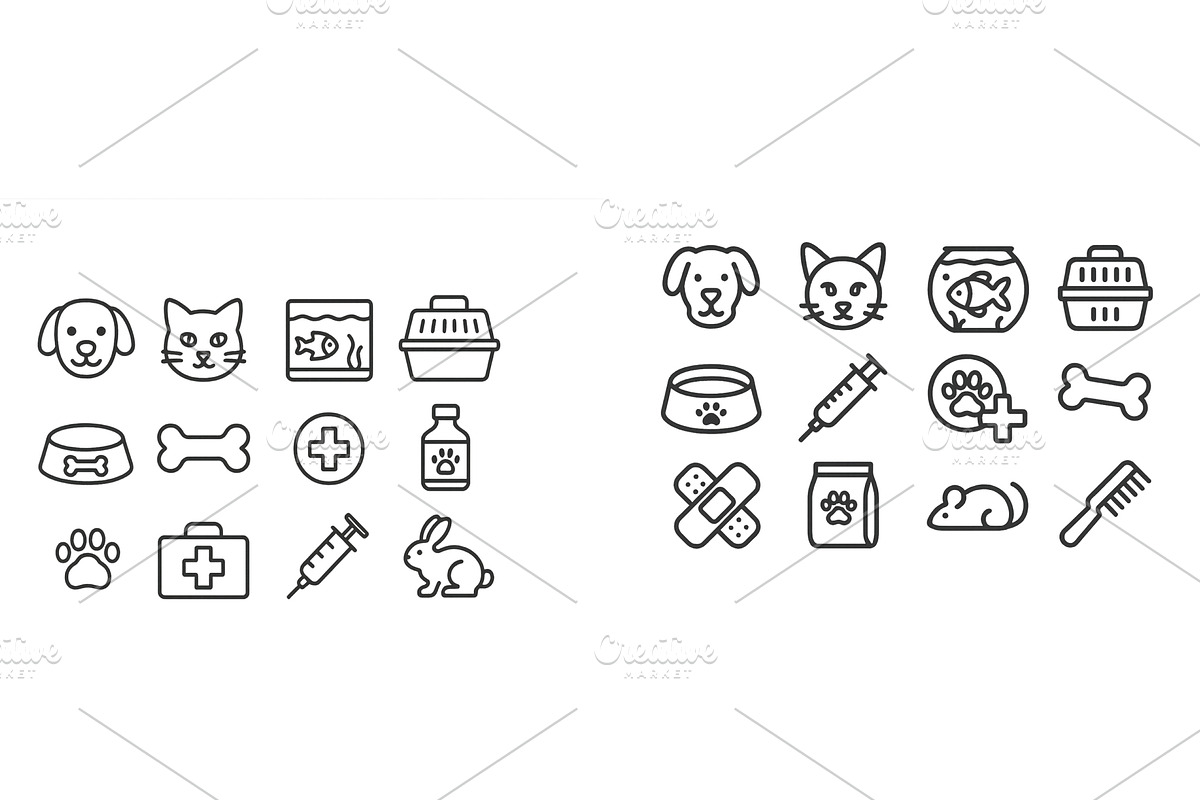 Collection of pet icons showcasing, an Object Illustration by ZinetroN
