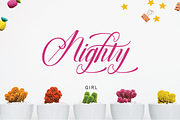 Nighty Girl (Black Friday Sale), a Script Font by Deniz86 (Thumbnail 2 of 8)