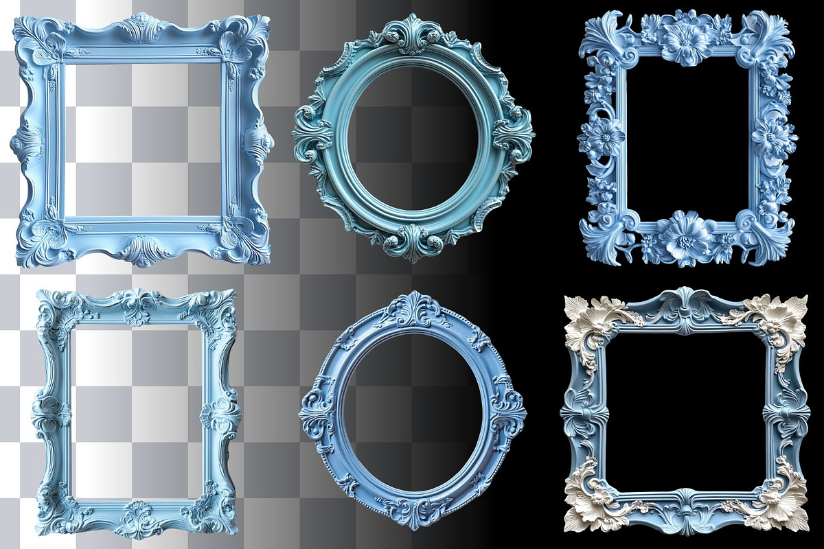 29 Colorful Ornate Frame PNGs, a Decorative Illustration by Loony Dream Designs (Photo 2 of 7)