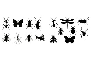 Insect silhouettes showcasing, an Animal Illustration by ZinetroN