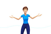 Jenny Cartoon 3D Character Promo Set, a Person Illustration by Oleg Ribar (Thumbnail 16 of 26)