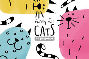 Abstract CATS Cliparts