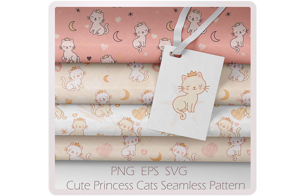 Cute Princess Cat, an Animal Illustration by EshaStudio (Photo 3 of 3)