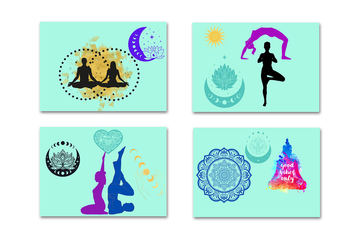 Yoga Art Aquarius Blue, a Poster Template by Anliveda (Photo 3 of 3)