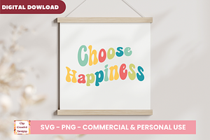 Choose Happiness SVG Cut Files