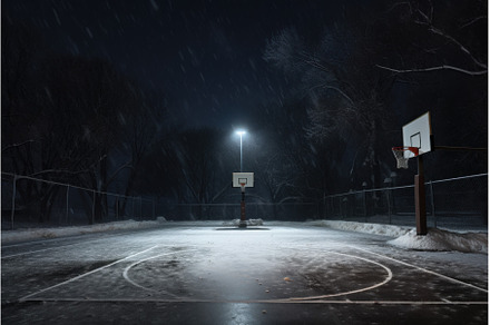 Clean Basketball court outdoor, a Sports & Recreation Photo by Ylivdesign