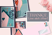Postage stamps romantic for Valentin, an Illustration by Big Squirrel (Thumbnail 6 of 7)