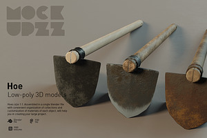 Hoe set, an Object 3D Model by mockupzz