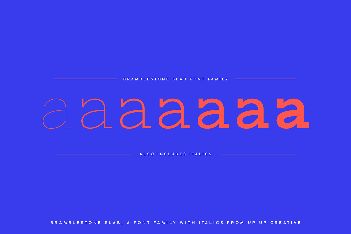 Bramblestone Slab Serif Font Family, a Slab Serif Font by Up Up Creative (Photo 2 of 15)