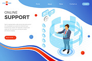 Isometric Online Customer Support, a Person Illustration by TAlex (Thumbnail 4 of 6)